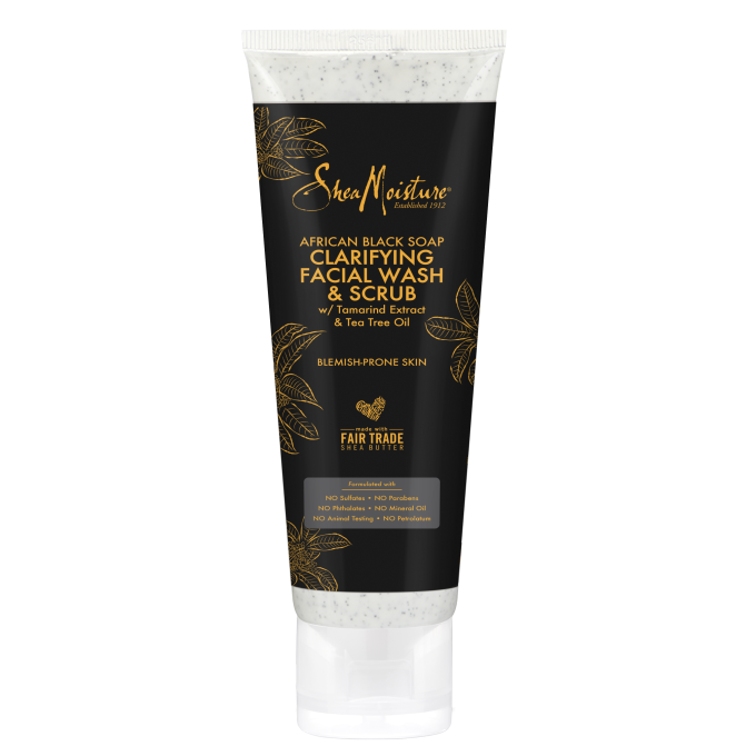 African Black Soap Clarifying Facial Wash & Scrub