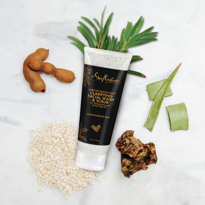 African Black Soap Clarifying Facial Wash & Scrub